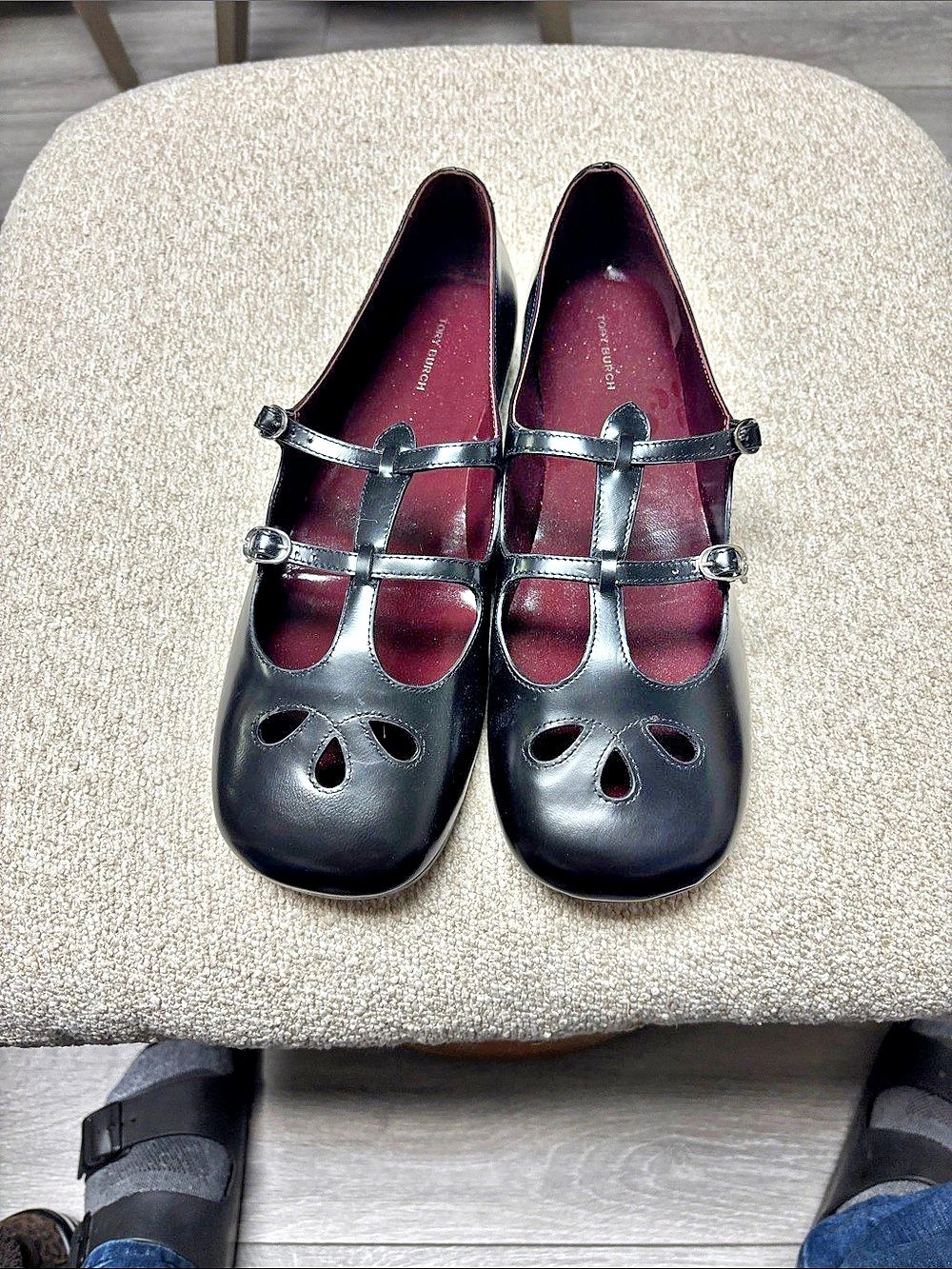 Tory Burch Violet Mary Jane Black Flats